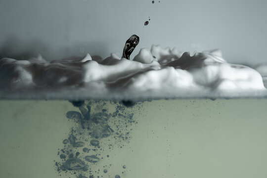schaum farbe tropfen wasser