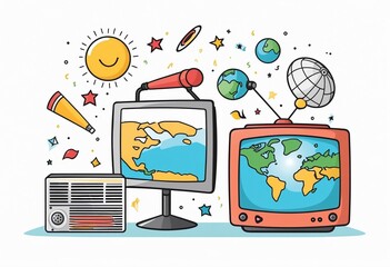 Celebrating Global Entertainment: World Television Day - A Cartoon Tribute to Freedom of Communication