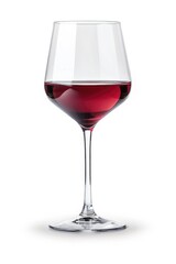 Glass Red Wine. Crystal Wine Glass with Cabernet in Elegance