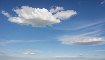 Dreamy Blue Skies with Fluffy White Clouds