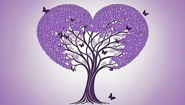Lavender Ribbon of Hope: A Symbol for Cancer and Alzheimer's Awareness on Earth Day - Powered by Adobe