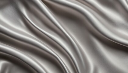 Fototapeta premium Elegant Waves of Shimmering Silver Fabric