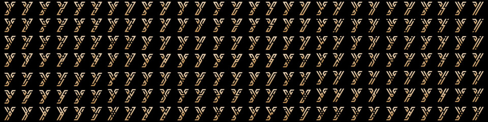 Mega logo collection, Abstract letter Y logo design. icons for business of luxury, elegant, simple.