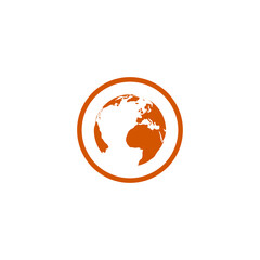 Earth, World icon isolated on transparent background