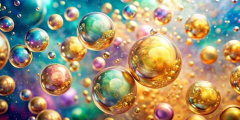 Golden Bubbles in a Multicolored Dream