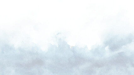 Watercolor background in white and gray painting with cloudy distressed texture and marbled grunge, soft fog or hazy lighting and light grey colors.