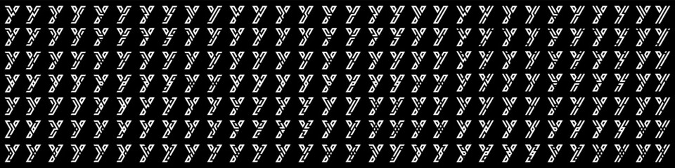 collection abstract letter Y logo design. modern logotype Y design with white color. vector illustration