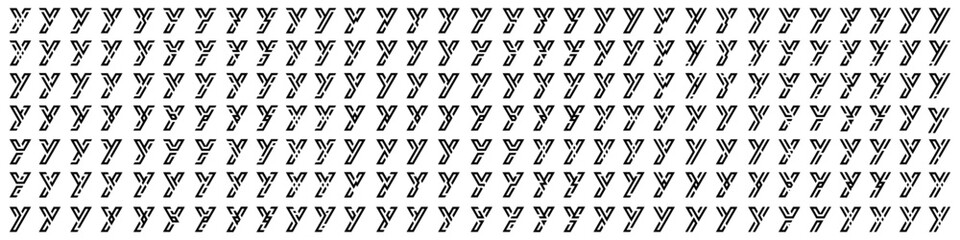 collection abstract letter Y logo design. modern logotype Y design with black color. vector illustration