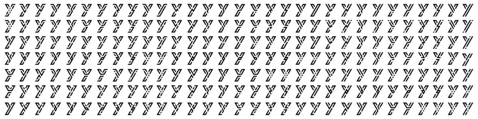 collection abstract letter Y logo design. modern logotype Y design with black color. vector illustration