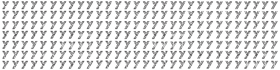 collection abstract letter Y logo design. modern logotype Y design with black color. vector illustration