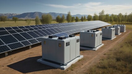 Electric grid battery storage solutions near solar panels