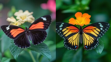 Fototapeta premium Two Colorful Butterflies