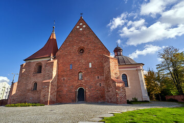 Fototapeta premium facade of a the late Romanesque church of the Knights Hospitaller in Poznan