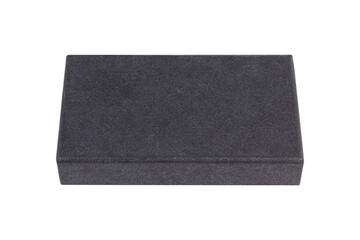 black gift box with soft bottom, isolated from background