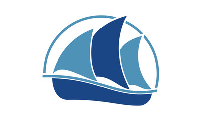 Travel sailboat illustration design vector.