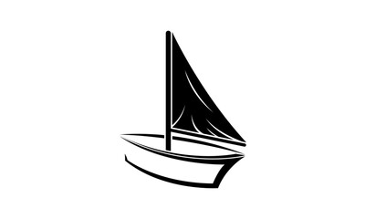 Sailboat illustration icon design vector