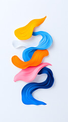 Naklejka premium Contemporary artwork Modern art created with paint smears and bold brush strokes isolated on white canvas 