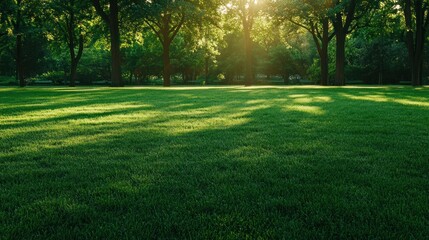 Sunlit Meadow in a Forest