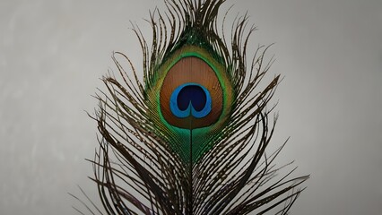 Fototapeta premium peacock feather close up
