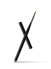 manicure brushes on a white background
