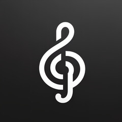 Obraz premium music logo apps minimalist