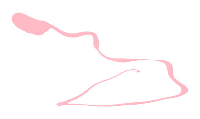 Pink brush strokes on transparent background.