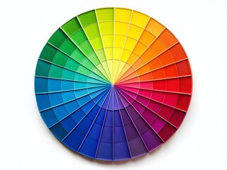 Obraz premium Color Wheel Palette Template for Art Schools - Rainbow Circle Divided into Twelve Parts for Creative Projects