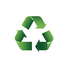 Obraz premium recycle symbol icon on a white background as a symbol for environmental change
