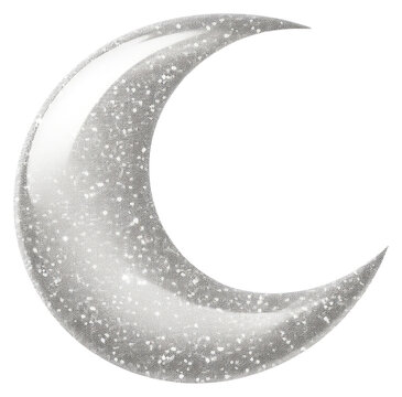PNG Silver moon icon astronomy nature shape.