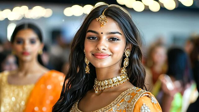 A vibrant Diwali fashion show featuring contemporary fusion designs.