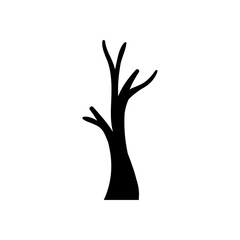 Bare tree icon vector. Tree illustration sign. Autumn symbol or logo.