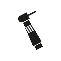 Dental drill icon flat line symbol set.