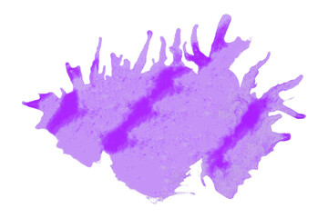 Purple splash stains set on transparent background.