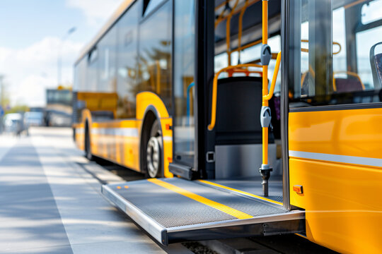 bus entrance ramp mechanism, inclusivity for disabled passengers
