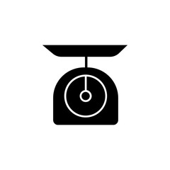 Kitchen scale icon flat line symbol set.