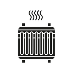Radiator icon flat line symbol set.