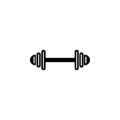 weight barbell icon flat line symbol set.