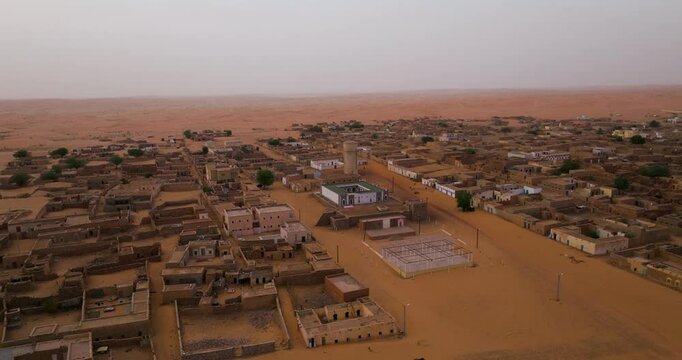 Chinguetti City In Mauritania At Sunrise - Aerial Shot