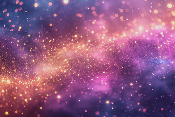 Fototapeta premium Glittering gradient background with hologram effect and magic light. Holographic fantasy background.