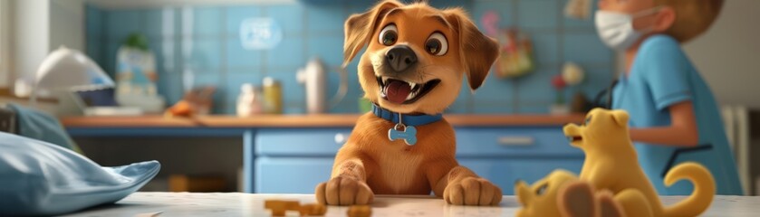 Craft compelling 3D illustrations of pet injuries, urging viewers to prioritize pet safety and wellbeing