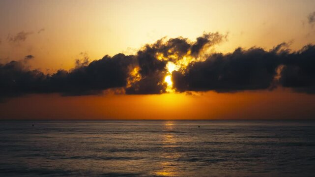 Sunrise near the coastline of Mojacar, Almeria, Spain