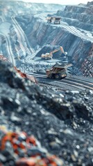 Craft realistic models of mining operations, showcasing the various processes involved in extracting minerals from the earth