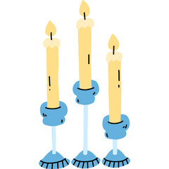 Three Decorative Candlestick