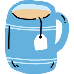 Blue Mug with Teabag