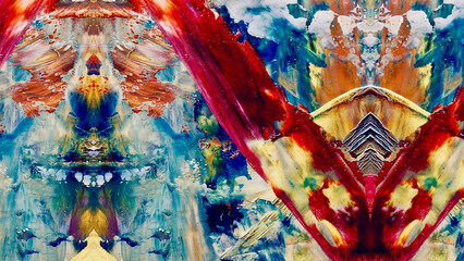 Abstract background art . Ethnic pattern. Mixtures of oil paint. Trendy hand painting canvas. Wall decor and Wall art prints Idea. 3D Texture. Art object