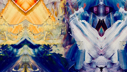 Abstract background art . Ethnic pattern. Mixtures of oil paint. Trendy hand painting canvas. Wall decor and Wall art prints Idea. 3D Texture. Art object