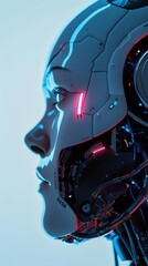 A Close-up Shot of a Cyber-human past life regressions, diverse previous incarnations