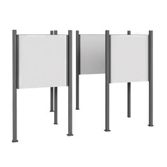 Obraz premium Polling station sign isolated on a transparent background in high detail and sharp edges. Ultra-HD top-down view with no shadows, showing clear accuracy in commercial-level realism. 