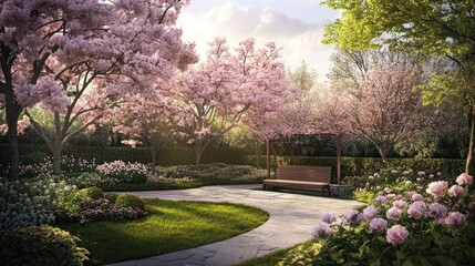 Obraz premium Peaceful Garden Serenity