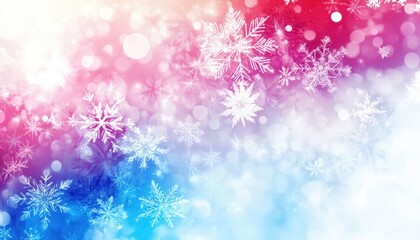 Enchanting Winter Wonderland with Glittering Snowflakes